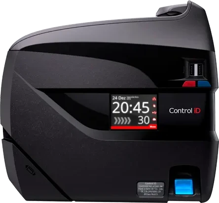 Relógio de ponto biométrico Control iD iDClass, com leitor de digital e impressão de comprovante